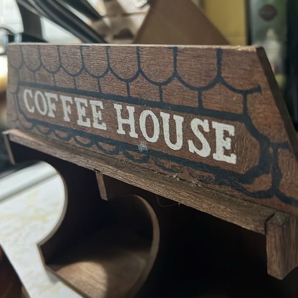 Vintage Hanging Coffee Cup Caddy “Coffee House” - Picture 5 of 9